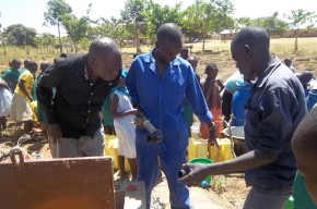 January 2015 - Water borehole pump repair completed ad water running again.